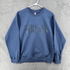 Nirvana Gildan Crewneck Blue Sweatshirt‎ Men's Sz Medium NEW!
